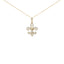 Collar con Colgante de Fleur De Lis de Diamante en Oro Amarillo de 14K