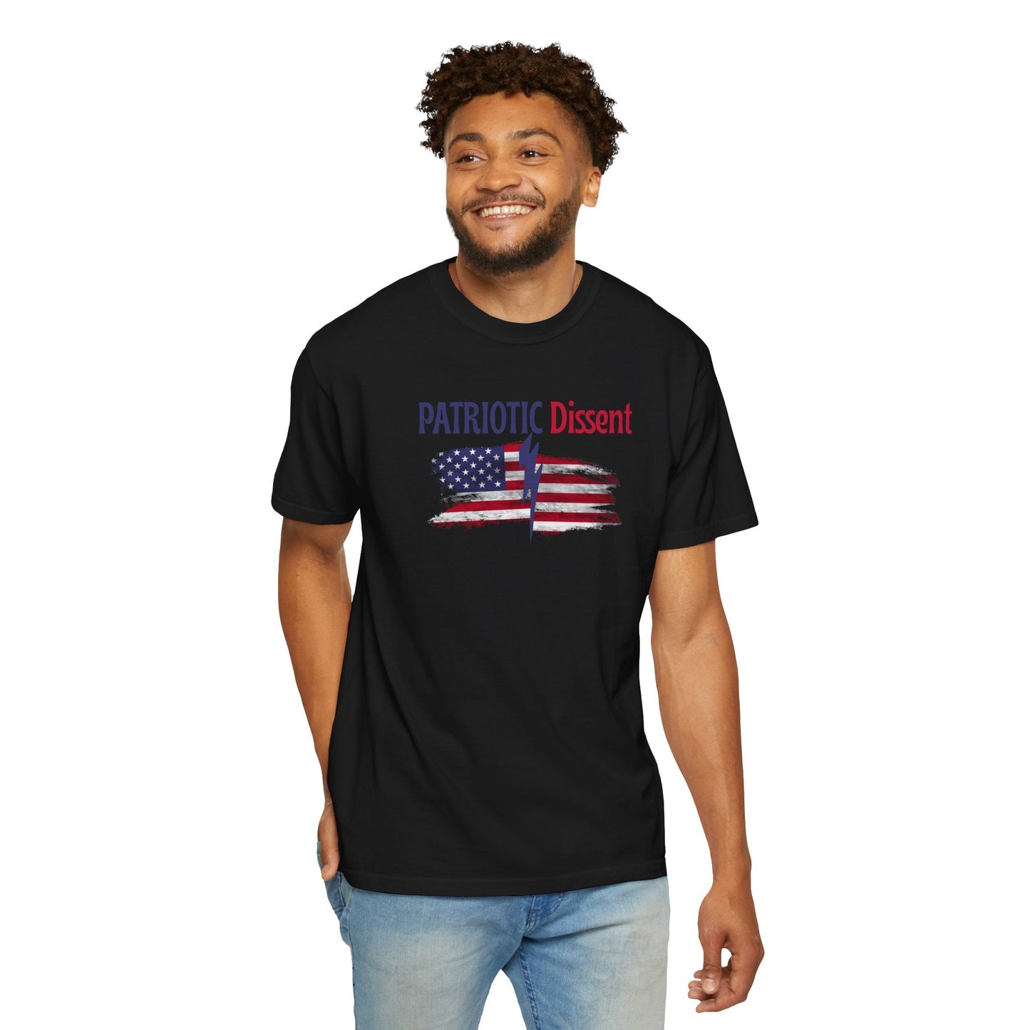 Patriotic Dissent Unisex T-Shirt – American Flag Design
