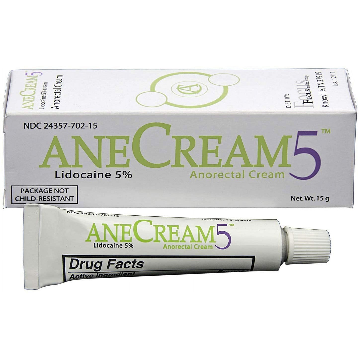 AneCream5 5% Anesthetic Cream - 15 Gm