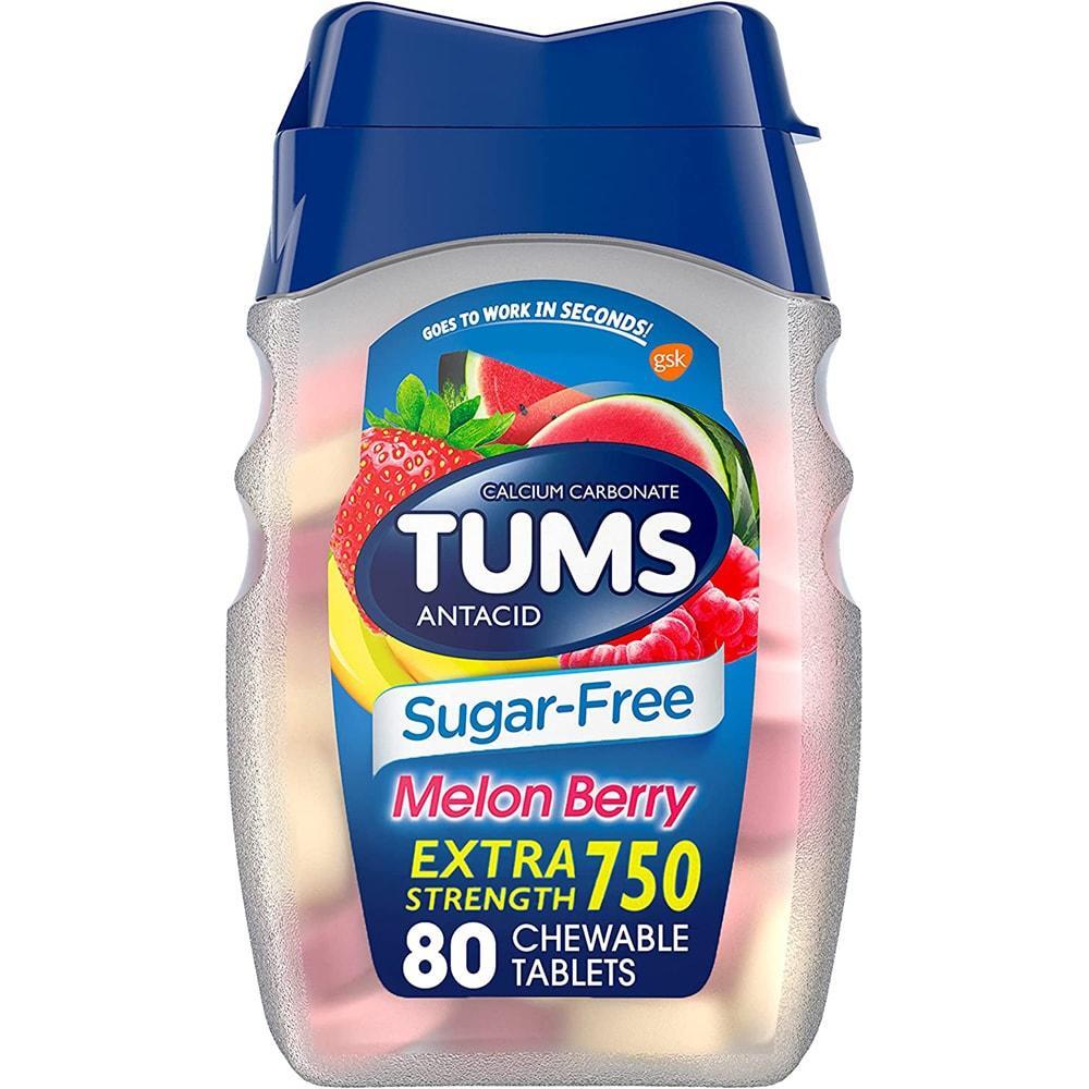 Comprimés antiacides Tums Extra Fort Sans Sucre Melon Baie