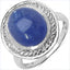Bague de fiançailles en argent sterling avec tanzanite véritable de 7,10 carats