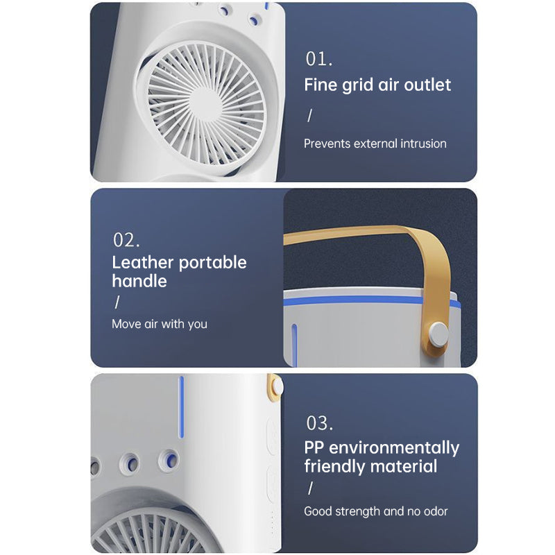 Rechargeable Portable Mini Fan with Spray Cooling