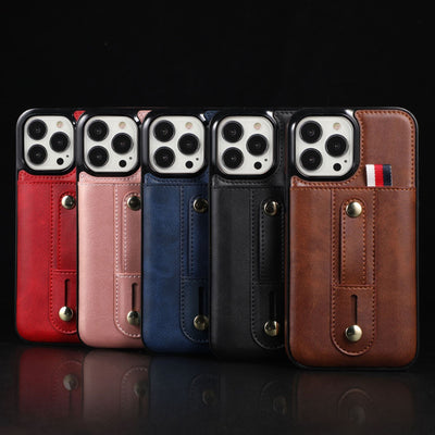 Suitable for IP13PROMAX card insertion phone case Apple 12 bracket phone protection case 11 anti drop case - Korvel