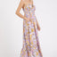 Floral Smocked Back Ruffled Hem Maxi Cami Dress