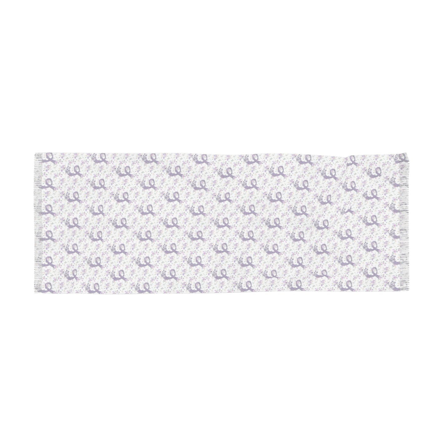 Purple Flowers Epilepsy Awareness Light Scarf