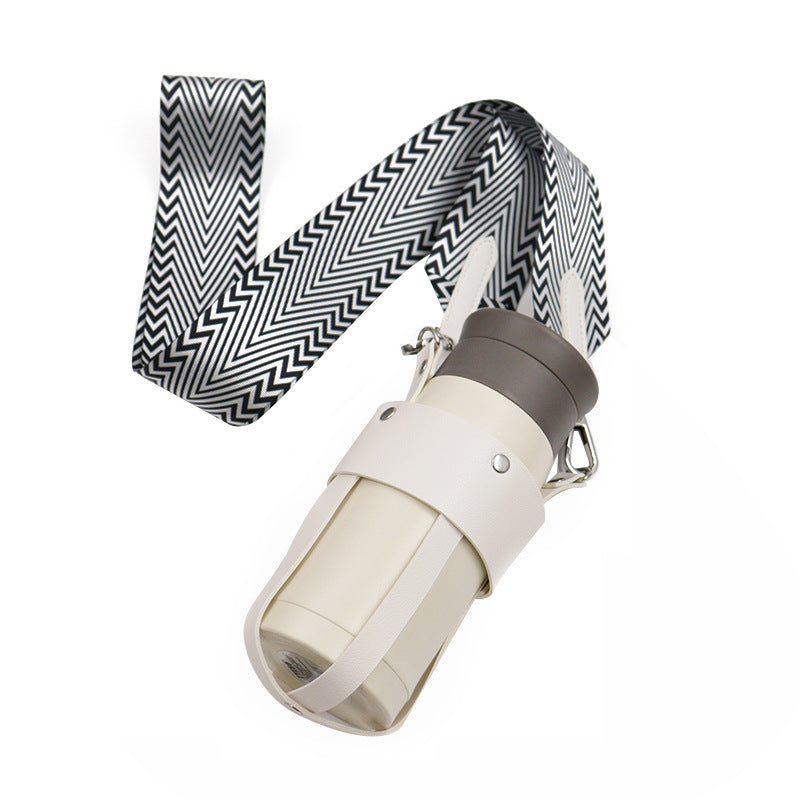 Outdoor insulated cup diagonal cup cover detachable woven shoulder strap bottle cover stainless steel kettle cover - Korvel