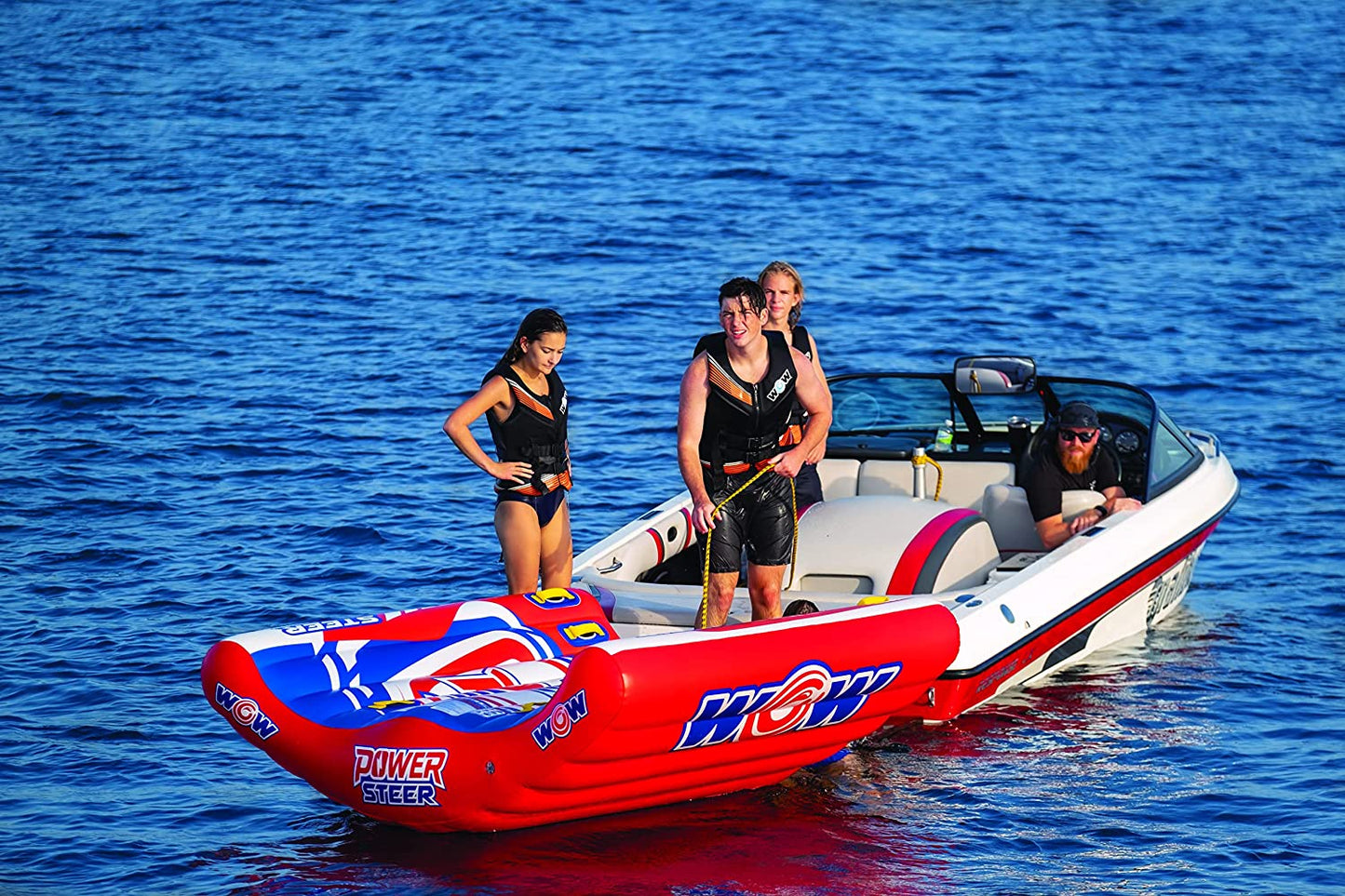 WOW Watersports Power Steer 3 Person 3P Steerable Deck Tube - Korvel