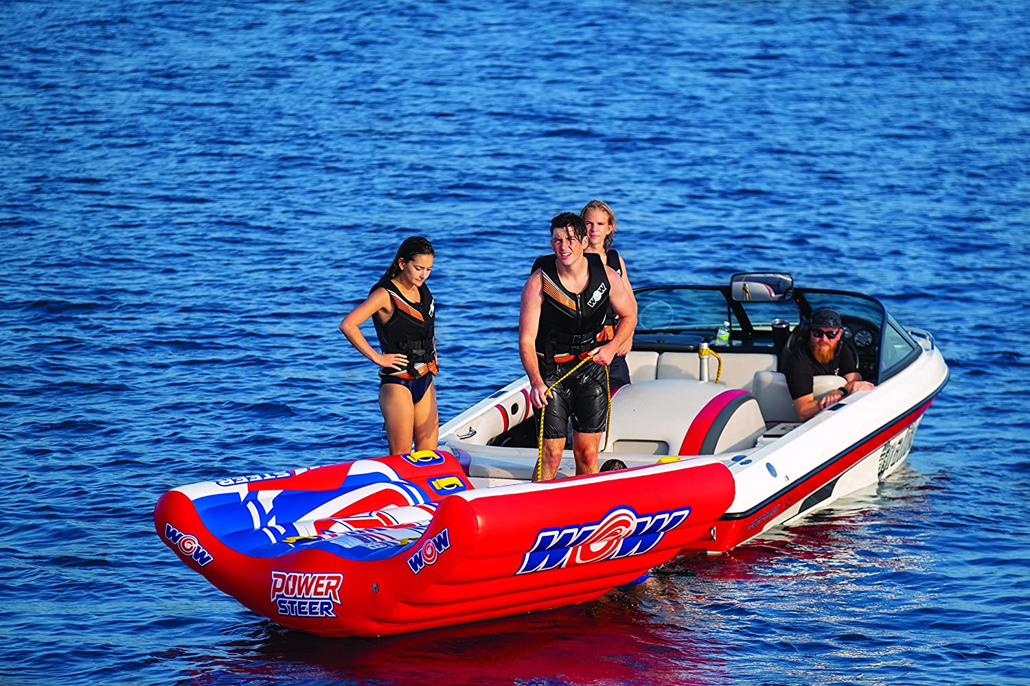 WOW Watersports Power Steer 3 Person 3P Steerable Deck Tube - Korvel
