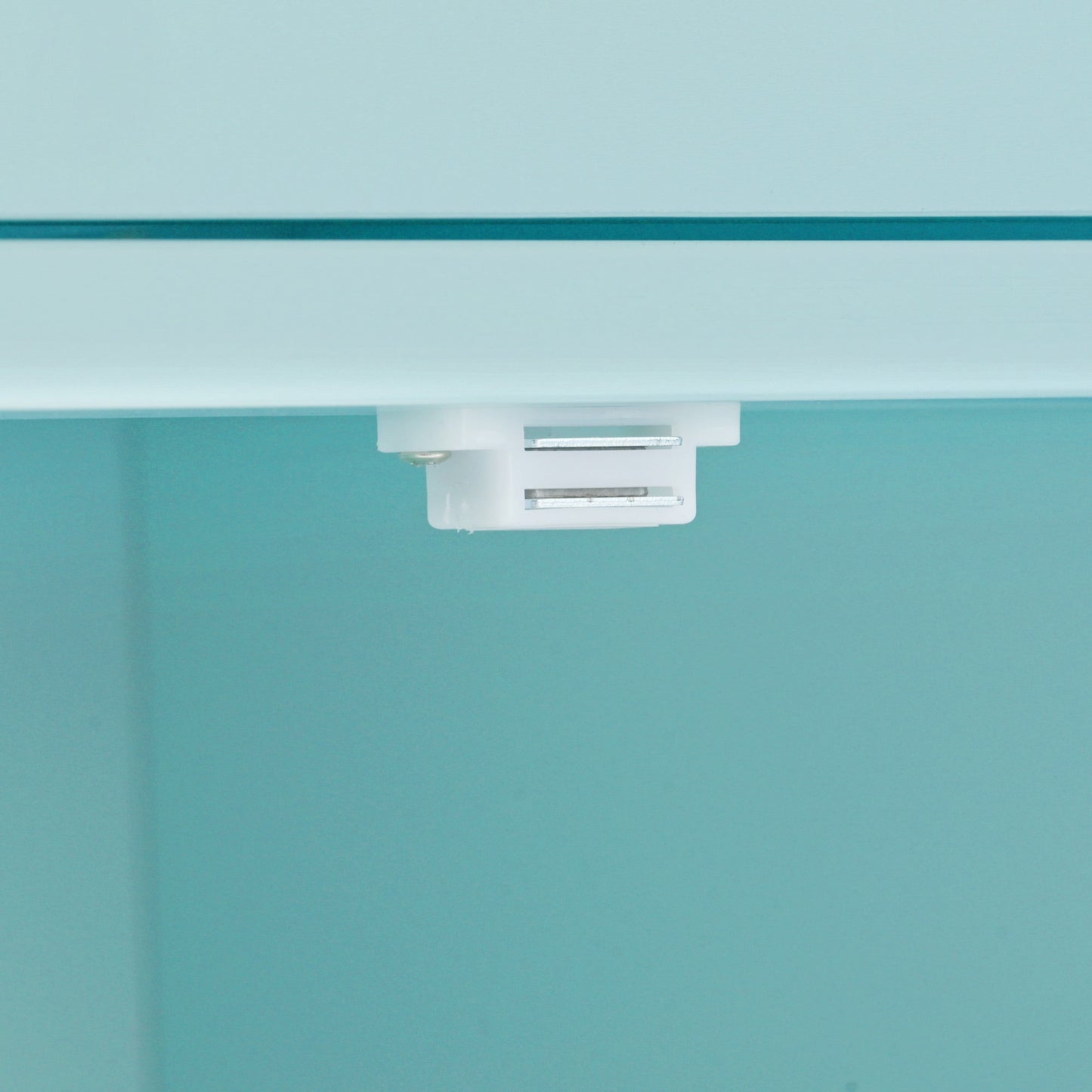 Mint Green Kitchen Island Cart with 4 Doors and Drawers