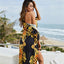 Printed Plunge One-Piece and Cover Up Swim Set - Korvel