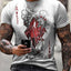 T-shirt à col rond graphique pour hommes grandes tailles à manches courtes