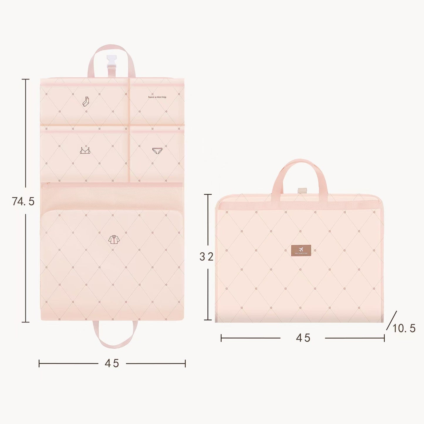 Foldable Travel Storage Hook Bag for Organized Packing