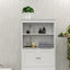 Over The Toilet Rack 2 -Tier Toilet Bathroom Spacesaver Storage Shelf with 2 Doors Wood Storage Organizer Cabinet - Korvel