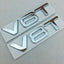 Suitable for Audi V6T V8T metal logo A4LA6LS7Q5Q3 displacement personalized modification leaf plate car sticker - Korvel