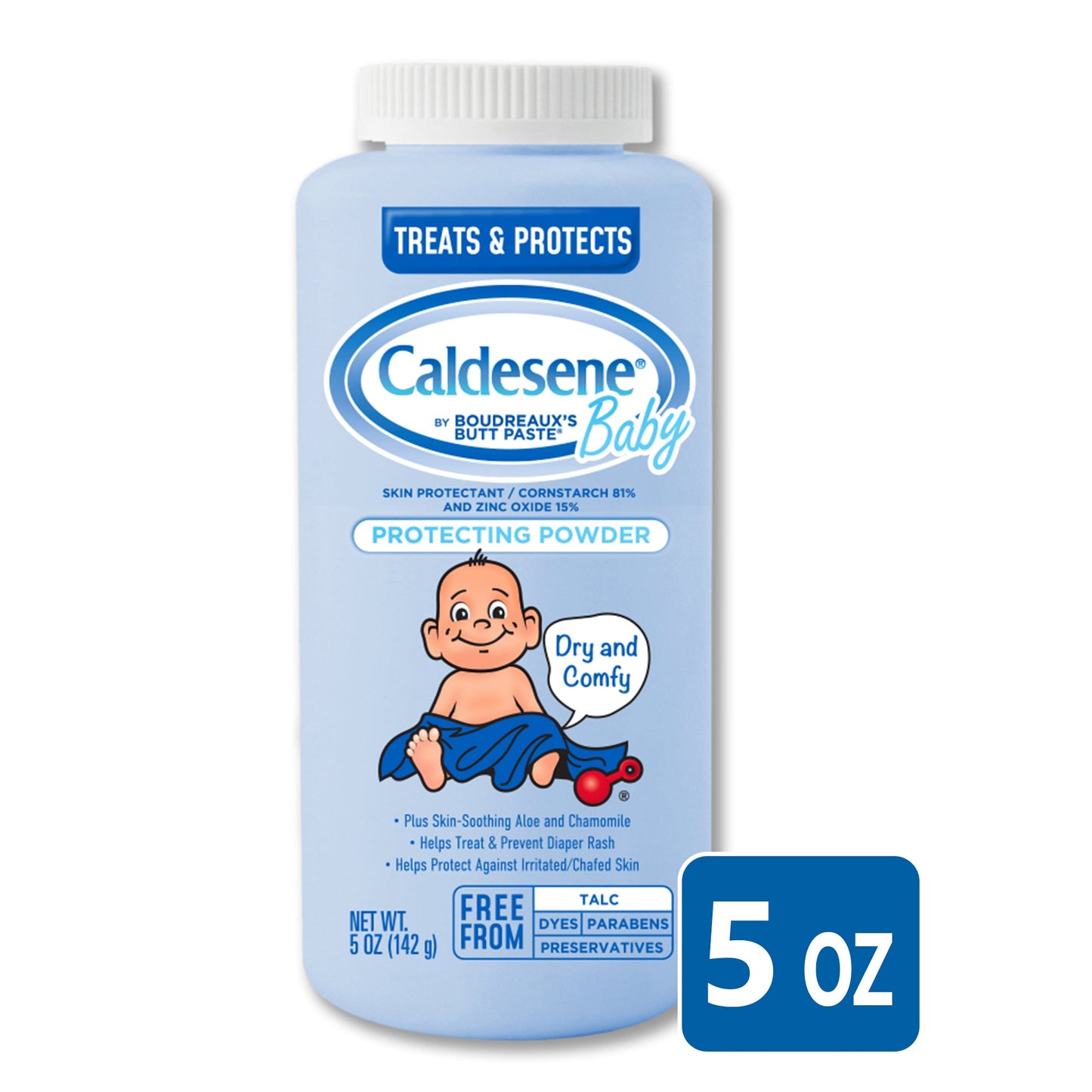 Poudre de maïs Caldesene pour bébé avec oxyde de zinc - 5 oz