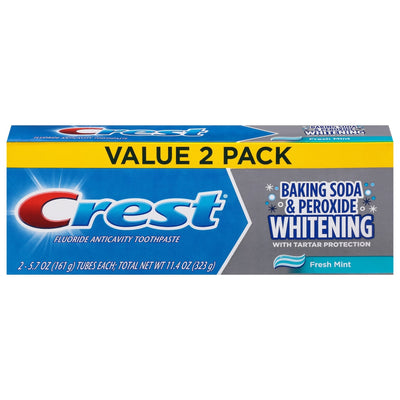 Pack de valeur de dentifrice blanchissant au bicarbonate de soude et au peroxyde Crest