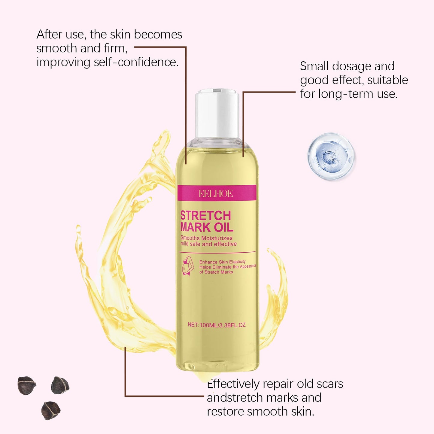 Skin Care Oil, Gentle, Nourishing And Improving Skin Care Oil For Postpartum Mothers - Korvel