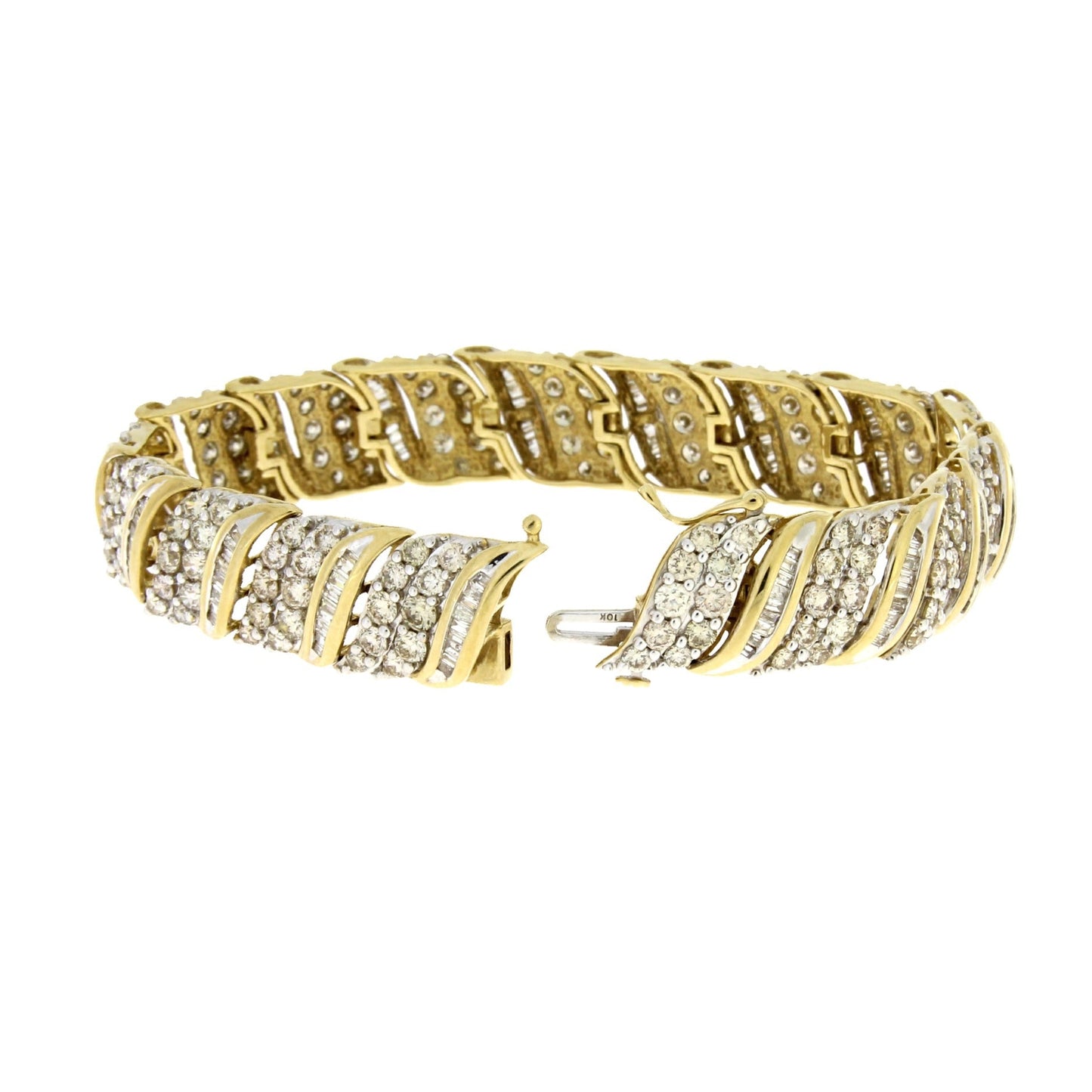 10.00ct Diamond Tennis Bracelet in 10KT Yellow Gold