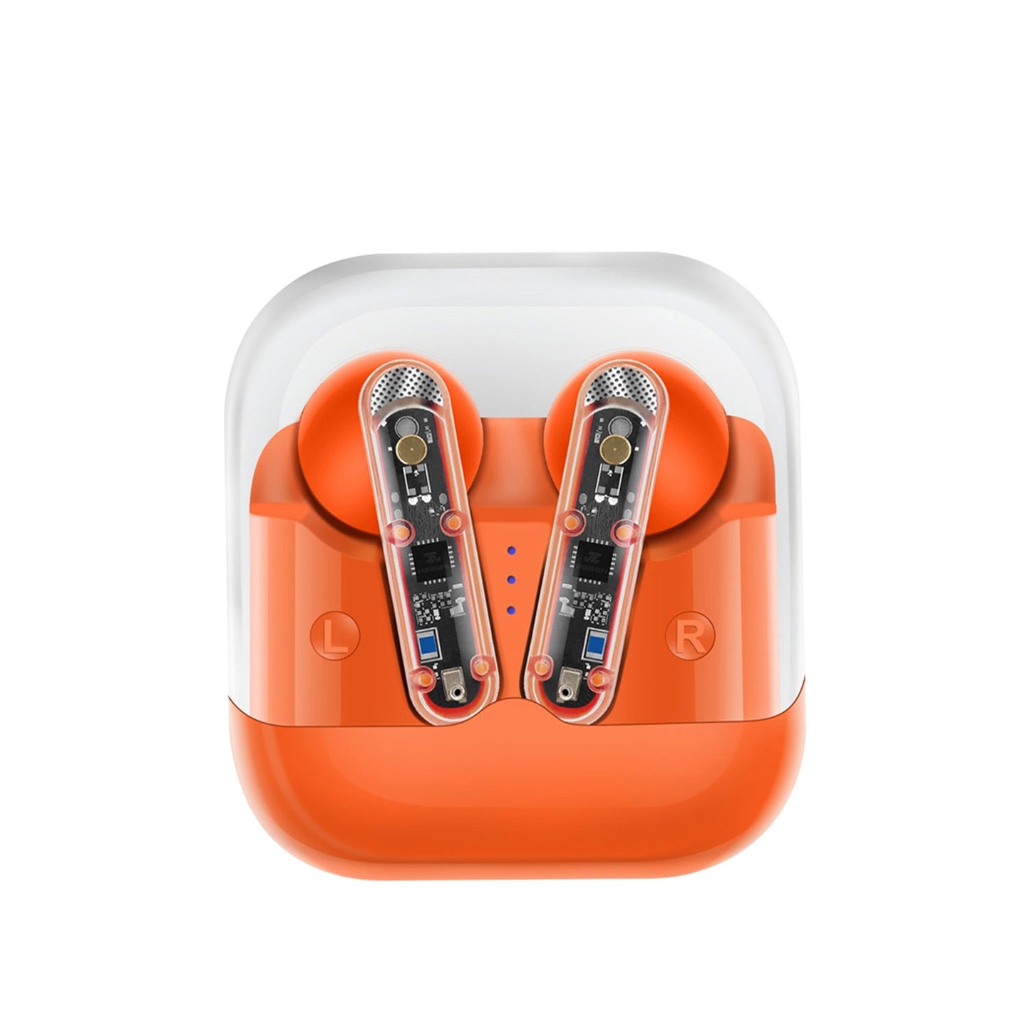 AKZ-S26 Wireless Sports Earphones Mini Transparent Shell Bluetooth Earphones TWS Lightweight Running Tpye-c Heavy Bass - Korvel