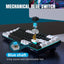 68 keys, 60% keyboard, customized color blocked keycaps, RGB mechanical keyboard, MINI set, plug-in blue axis ice blue disc - Korvel