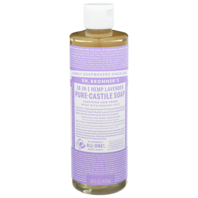 Dr. Bronner's 18-in-1 Hemp Lavender Pure Castile Soap - 16 Fl Oz