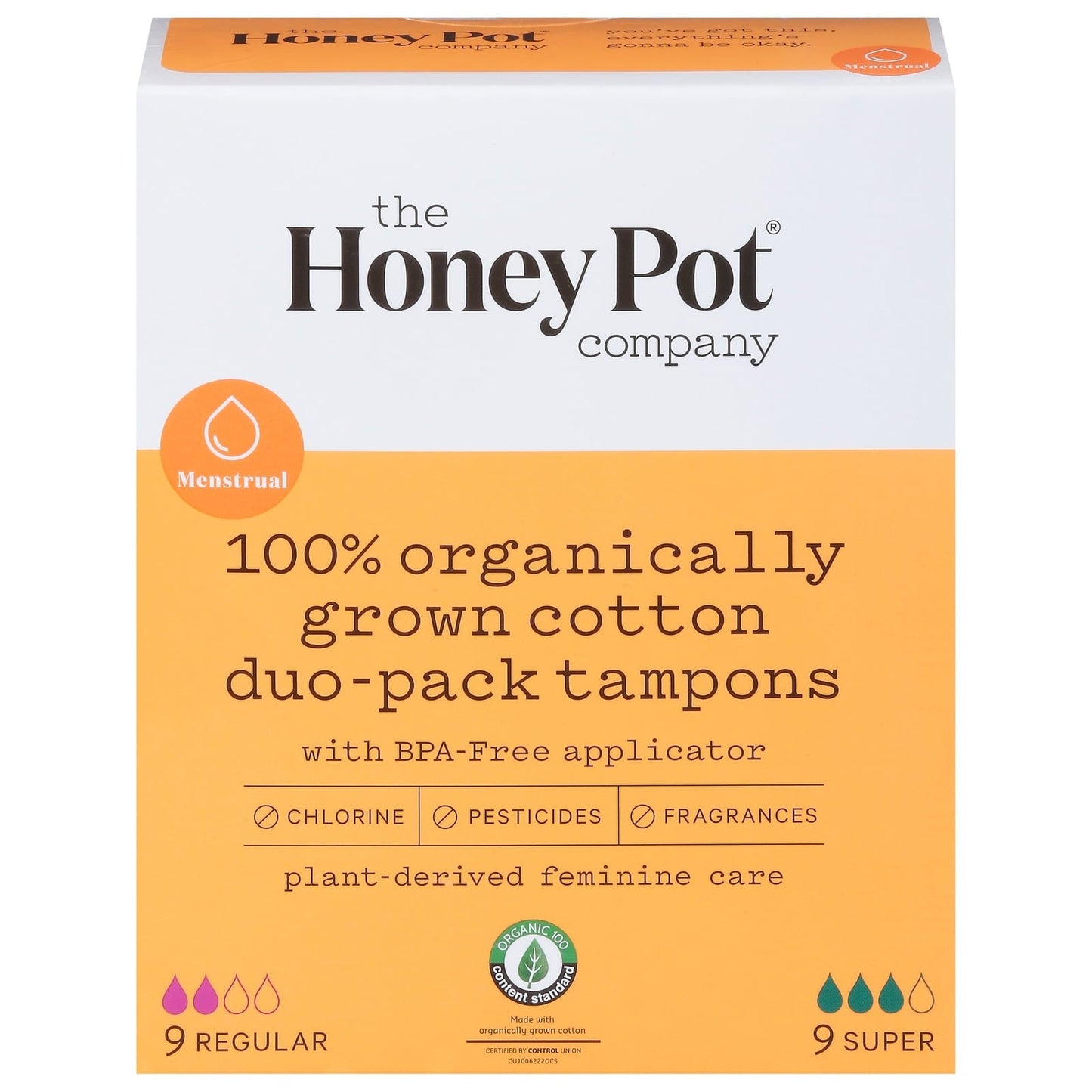 Tampons The Honey Pot Company, Regular/Super, Duo Pack