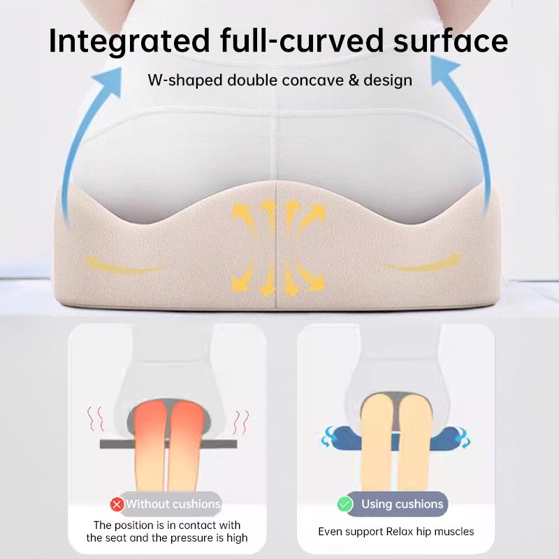 Memory foam car seat cushion. Ergonomic support. Relieves back/coccyx pain. Universal fit. - Korvel