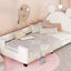Twin Size Upholstered Daybed with Carton Ears Shaped Headboard White - Korvel