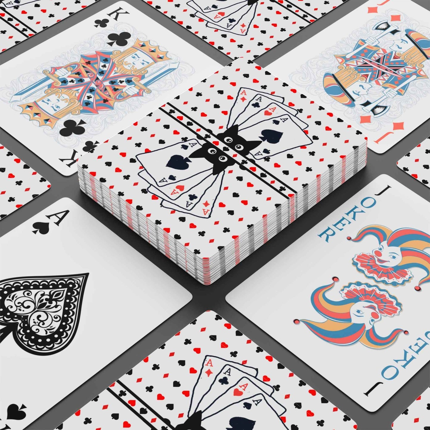 Purrfect Aces Cat Poker Playing Cards
