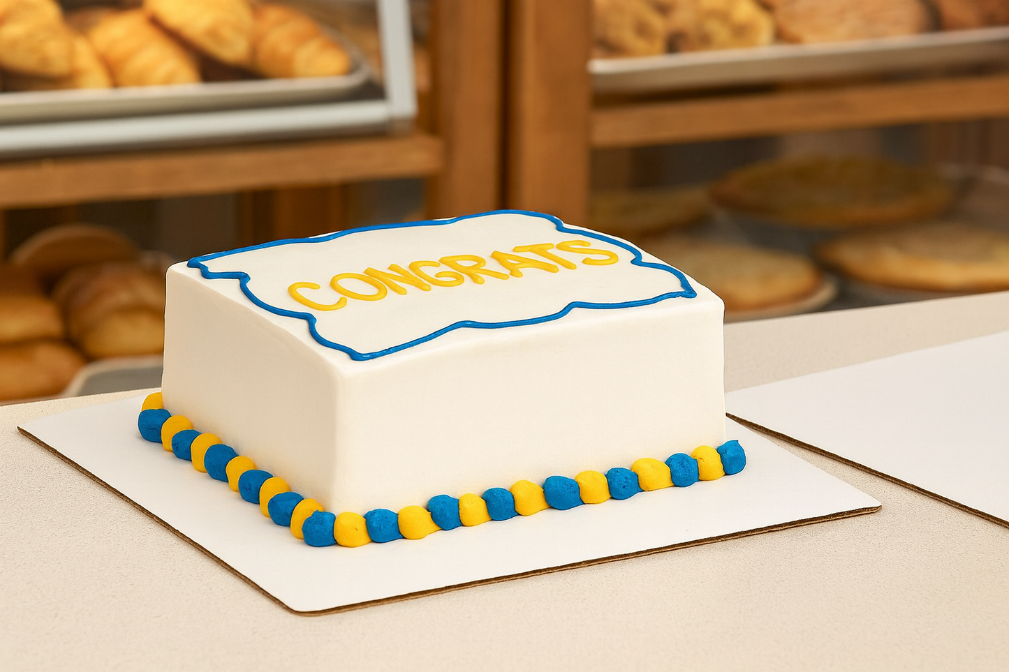 Cake Board - 16" x 16" White Corrugated Square Single - Korvel