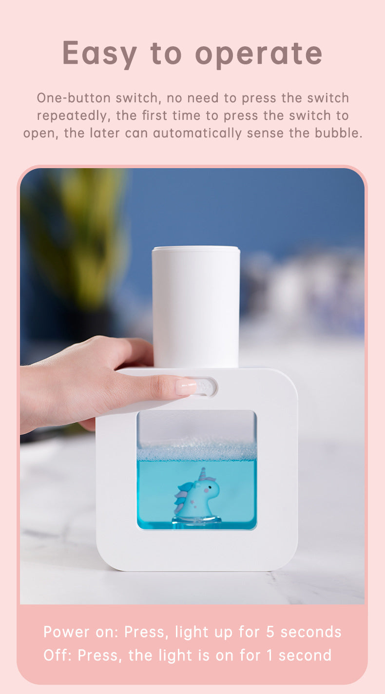 Cute Cat Rechargeable Touchless Automatic Soap Dispenser 400ml Kids foam Soap Dispenser with Night Light - Korvel