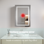 26x20 inch(Left Door) bathroom medicine cabinet with LED mirror 3000K~6000K single door lighting bathroom cabinet with touch switch adjusta - Korvel