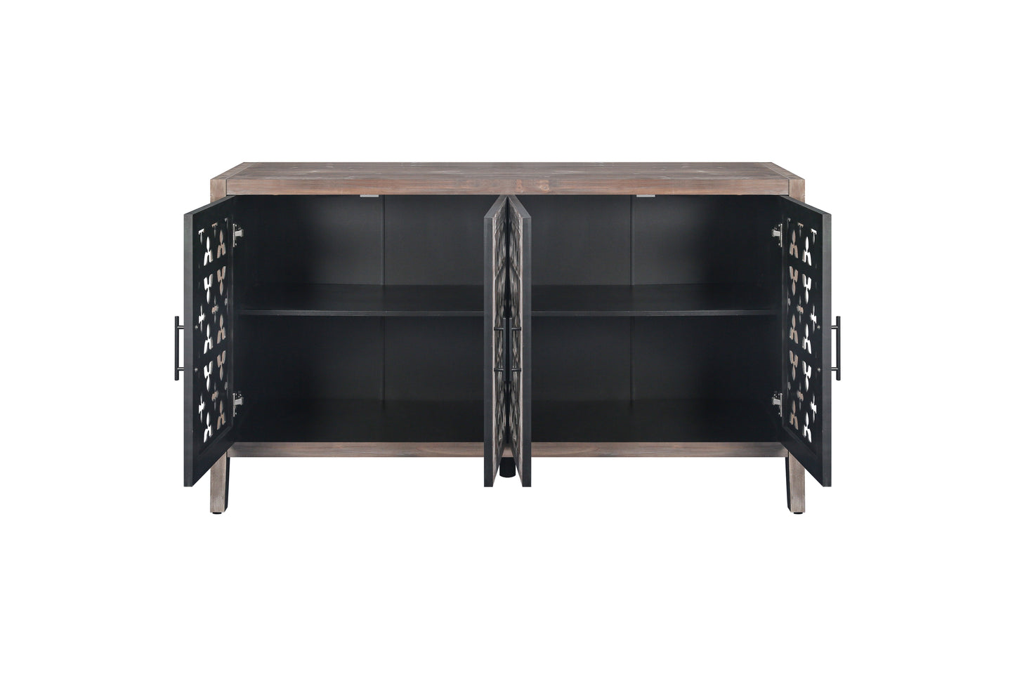 Hollow Four Door Antique Cabinet - American Country Style