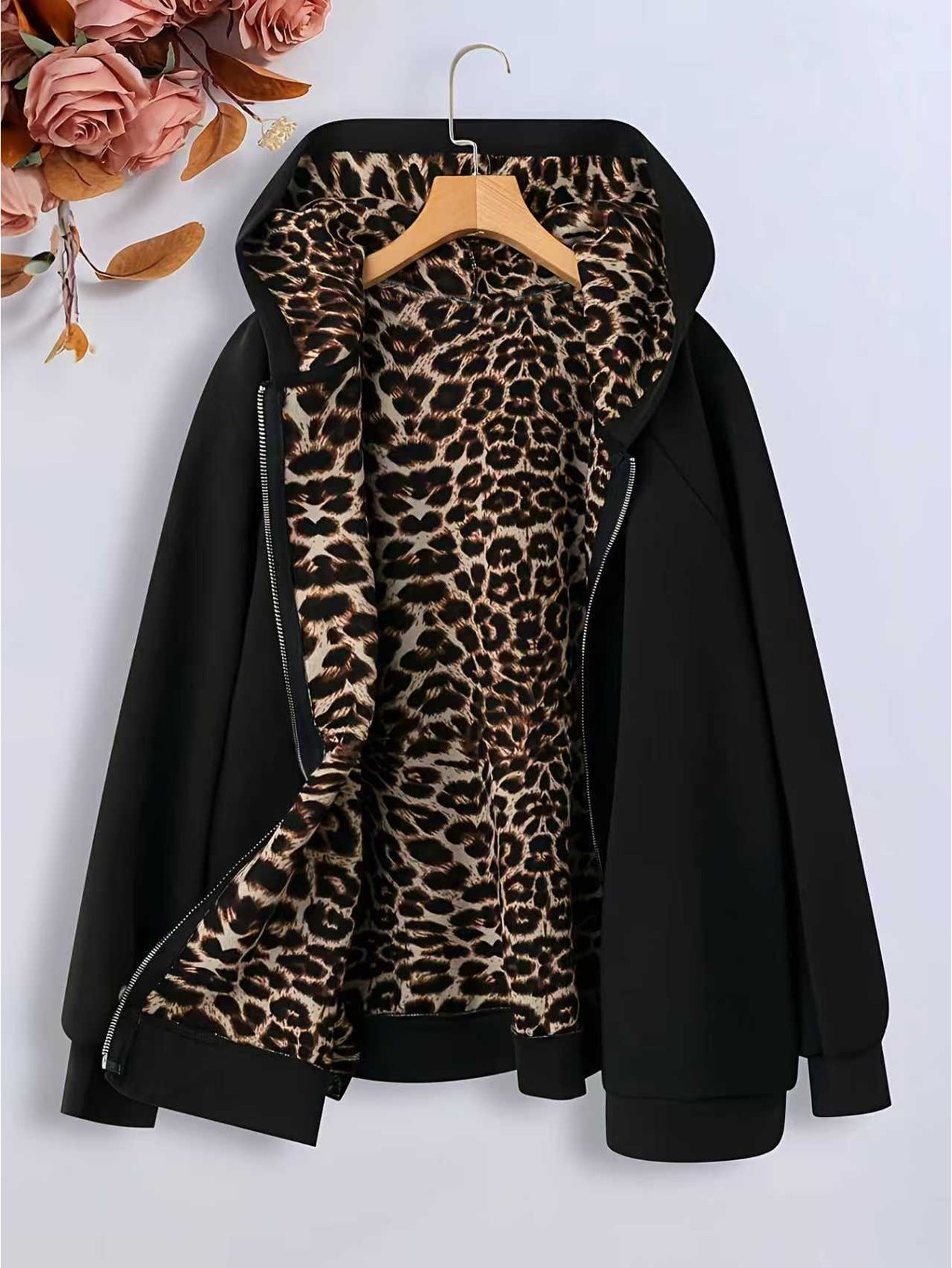 Leopard Print Track Jacket for Women