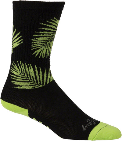Chaussettes All-City Key West Carl - 8 pouces Noir/Vert Grand/X-Large