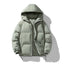 Men's Thickened Cotton-Padded Hoodie Coat for Winter