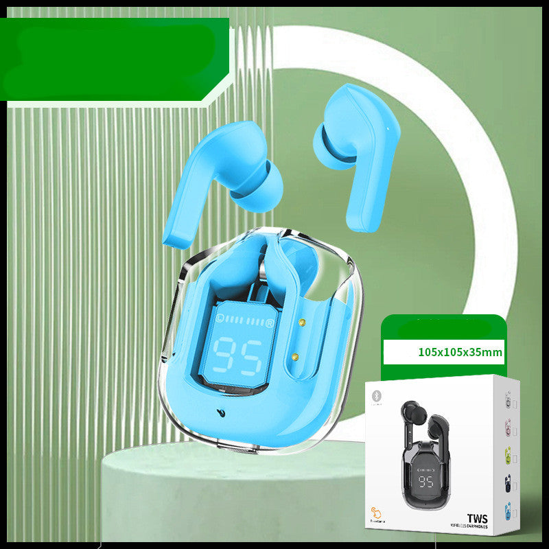 Mini Transparent Wireless Bluetooth Headset with Digital Display