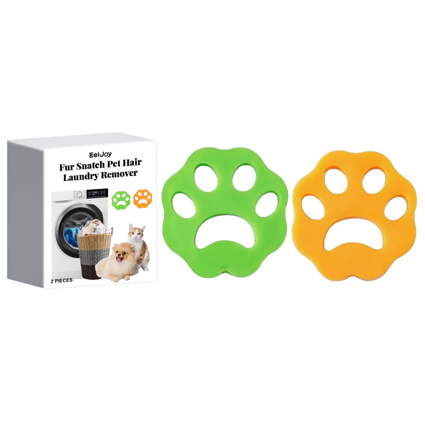 EELJOY Fur Snatch Pet Hair Laundry Remover, Clean Pet Hair Washable Clothes Duster Washing Machine Hair Remover - Korvel