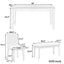 TOPMAX 6-Piece Dining Table Set with Upholstered Dining Chairs and Bench Farmhouse Style Tapered Legs Dark Gray+Beige - Korvel