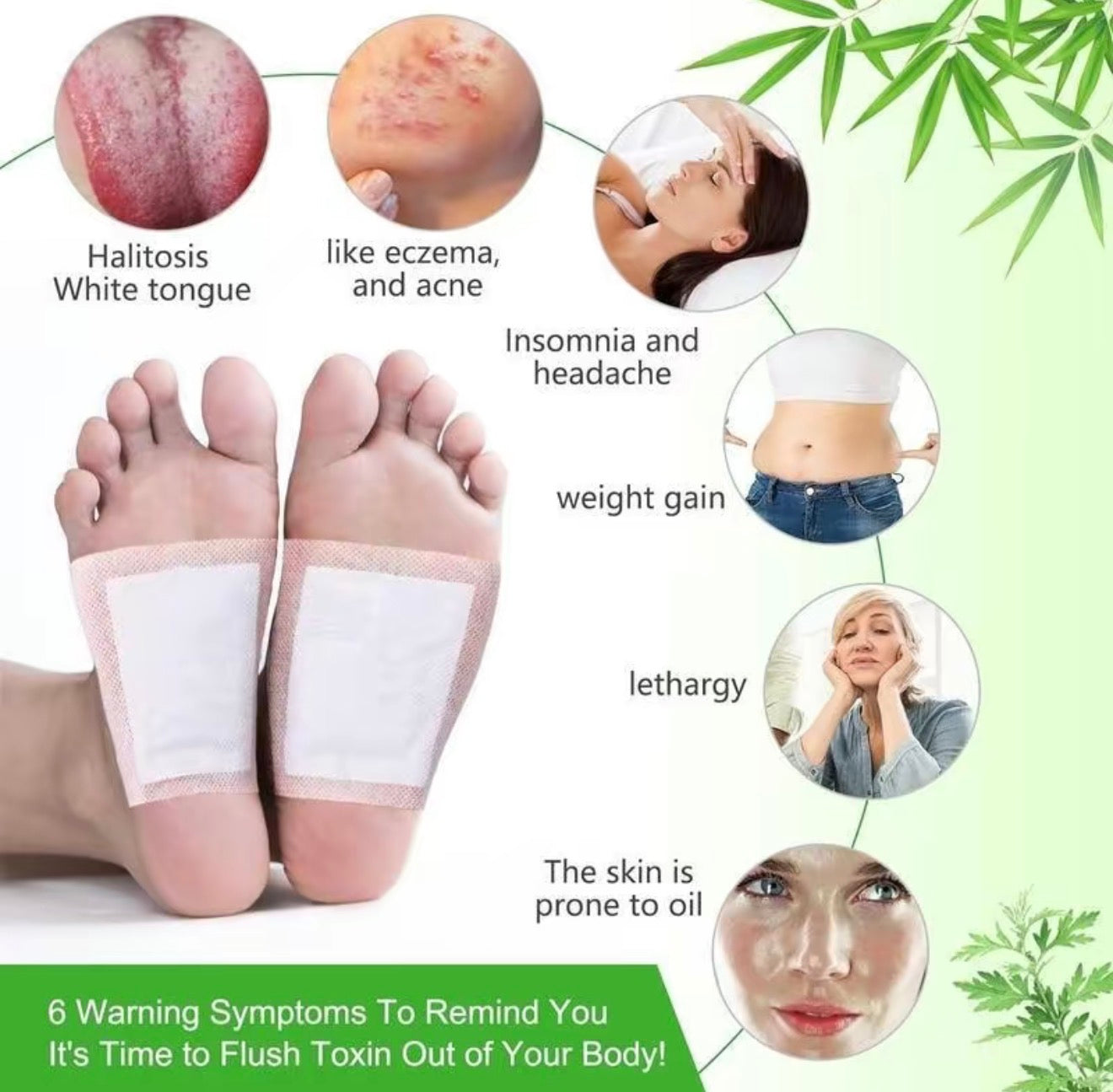 Parches para los pies HerbalDetox para la relajación