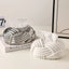 Ceramic Tissue Box Silver Twine Grain Napkin Carton Toilet Paper Holder Napkin Dispenser Holder Home Decoraction Organizers - Korvel