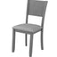 Ensemble de salle à manger moderne 5 pièces avec chaises rembourrées - Gris
