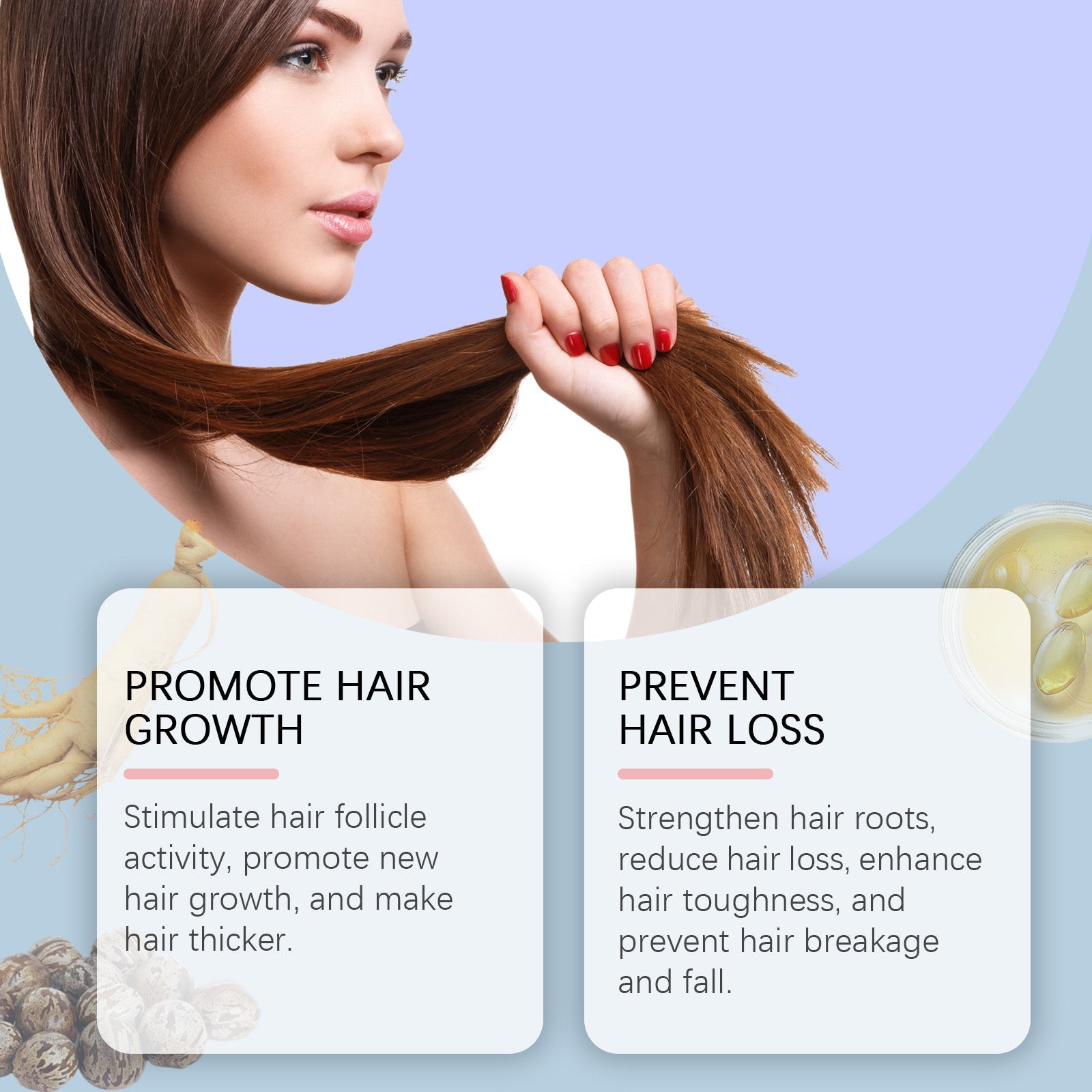 Hair Ball Essence Strengthens Fragile Hair, Repairs And Nourishes Hair And Scalp Care Ball Essence - Korvel