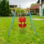 Baby Toddler Indoor/Outdoor Metal Swing Set with Safety Belt for Backyard - Korvel