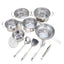 Stainless steel cookware set of 18 pieces household kitchen set soup pot set 16-26cm cutlery set pot set - Korvel