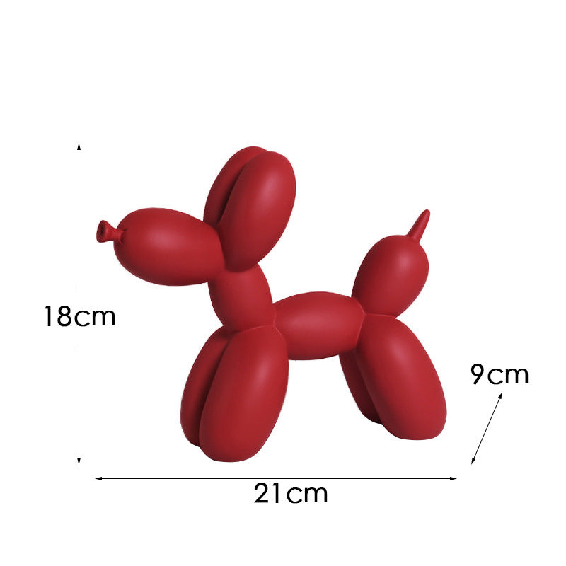 New black and white plaid balloon dog ornaments creative TV cabinet wine cabinet living room porch resin crafts - Korvel