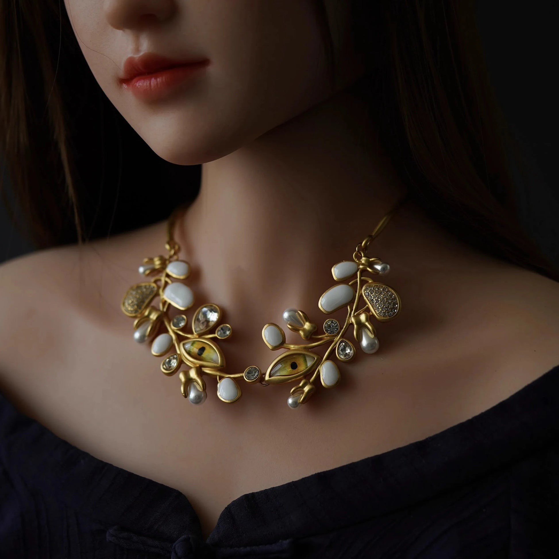 Retro Devil's Eye Nose Mouth Earrings Oil Drip for Women Jewelry Heavry Metal 2024 New Europe High Quality Eegant Gifts - Korvel