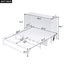 Queen Size Murphy Bed with Built-In Charging Station and a Shelf  White - Korvel