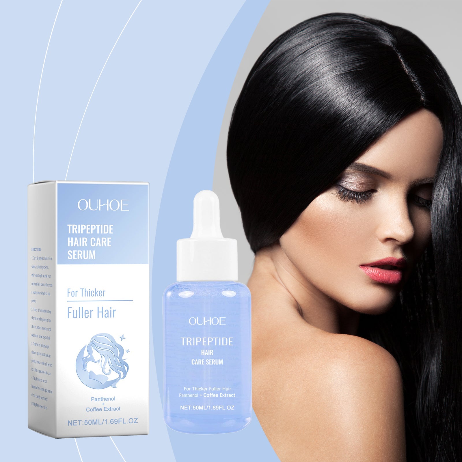Tripeptide Hair Care Serum, Nourishes, Strengthens, Softeners And Improves Frizzy Hair - Korvel