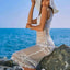 Hollow Out Round Neck Sleeveless Cover-Up Dress - Korvel